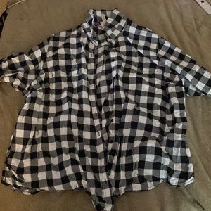 Black gingham shirt